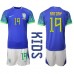 Brasilien Antony #19 Barnkläder Borta matchtröja till baby VM 2022 Kortärmad (+ Korta byxor) Billigt